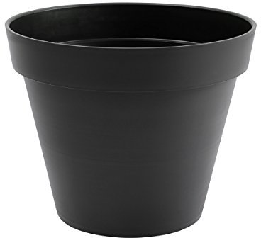 Pot de fleur rond Toscane Ø 48 x H.40 cm - Gris Anthracite - Eda
