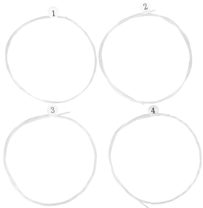 Vaguelly 4stücke Klare Nylon Ukulele Saiten Ersatzsaiten Für Ukulelen Hochwertige Instrumententeile Für Sopran Konzert Und Tenor-modelle Langlebige Und Praktische Nylon-saiten Für