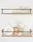 Kazai.® Wandregal-Set -STENN- | Hängeregale aus Metall und Echtholz-Veneer | Schweberegale als Ablage für Bad, Wohnzimmer, Küche, Schlafzimmer und mehr | Birke