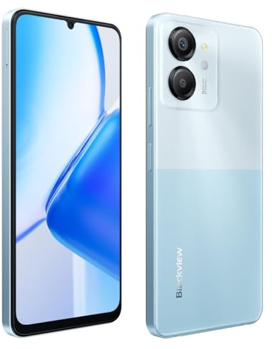Blackview Färg 8 smartphone, 16GB+128 GB, 6,75 FHD+ 90 Hz, 50 MP+8 MP-kamera, 6 000 mAh batteri, tre kortplatser, Android 13 mobiltelefon, Smart Box-högtalare, GPS