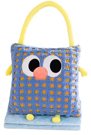 Manta y almohada de viaje,Manta para almohada,Juego de viaje con manta para cojín lindo 2 en 1 | Convierte el cojín en manta, cojín para coche engrosado, cojín para aire acondicionado port