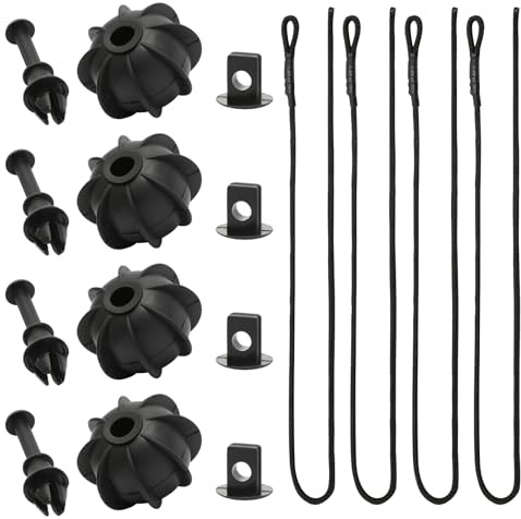 Lot de 4 sangles de maintien pour coffre de voiture - Avec clips - Remplacement des accessoires de voiture