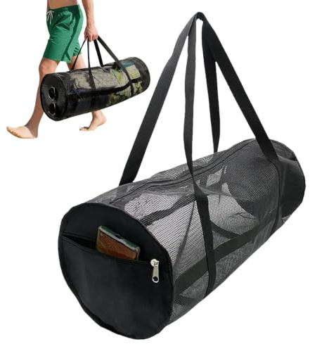 Borsone - Borsa subacquea in rete | Sacca asciutta per maschera pinne boccaglio | Borsone pieghevole grande per basket, pallavolo, calcio, lavanderia, palestra, immersioni, snorkeling, nuoto, spiaggia