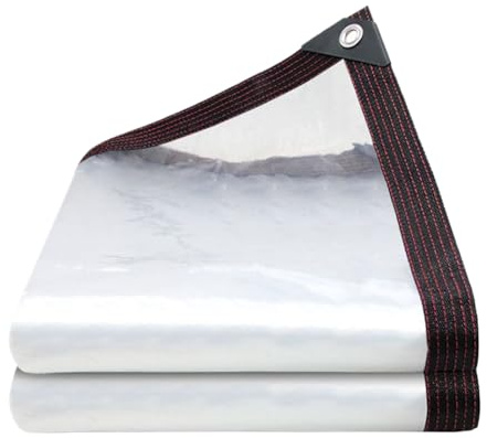 Clear Tarp, Heavy-Duty Waterproof Protection, 200x200cm, Garden Furniture Protector, Winter Protection Cover, Uv Resistant Coating, for Winter, Patio, Roof, Camping, Furniture, Garden, Outdoor, Porch