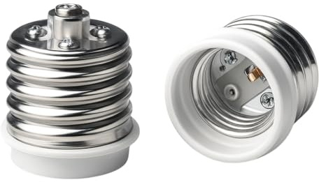 WEBMATEL Adaptador para Casquillo de Lámpara | Adaptador de Bombilla con Rosca E40 Afuera y Casquillo E27 Dentro | Zócalos para Lámparas LED halógenas |