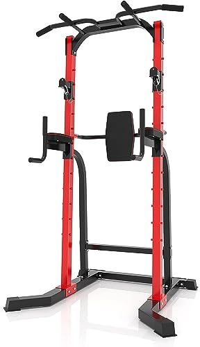 ZENOVA Power Tower Pull Up Bar Dip Bar Pull Up Station Workout Equipment Multi-Function Home Gym Equipment Squat Rack Bench Press Set