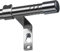 Curtain Poles for Window, Single Curtain Rod with Silver Finials 76 to 116 cm, Adjustable Silver Curtain Pole with Brackets Fittings Set for Living Room & Door