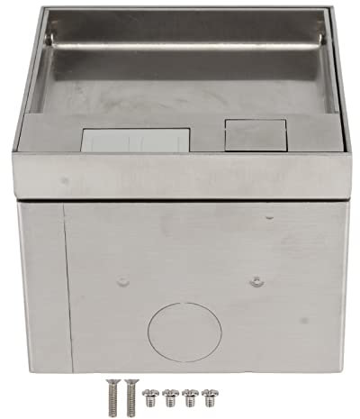 Scatola di uscita da incasso a pavimento, presa di corrente da pavimento UE in acciaio inox impermeabile da incasso, supporto uscita elettrica pavimento Inserti pavimento in marmo