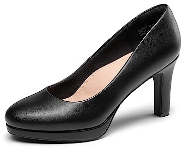 DREAM PAIRS Décolleté da Donna Scarpe da Abito Classiche con Tacco Alto da Donna per Affari e Lavoro,Size 41,Nero-Pu,SDPU2365W
