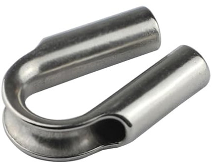 Seilkausche - Drahtseilkausche, Drahtseilkausche | Edelstahl-Kabelkausche, Drahtseilverstärkungskausche, Kabelschlaufenverstärkung, Seilösenschlaufenkausche, 1,69 x 0,63 x 0,24 Zoll