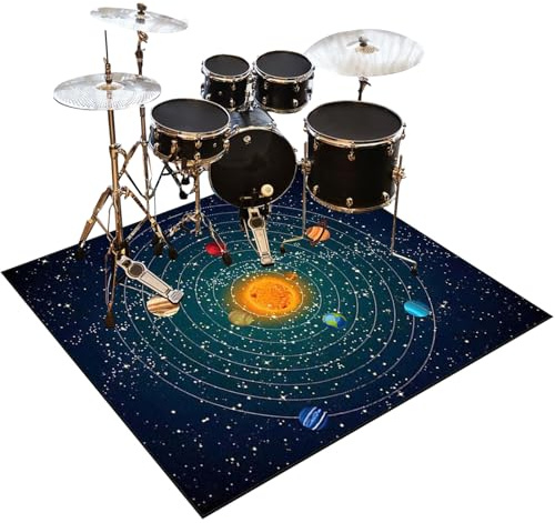Tapis de batterie insonorisé à tambour tapis de batterie 120 x 80 cm tapis pour piles électroniques caisse claire acoustique Snare Drum Instruments de musique Tapis antidérapant pour batterie