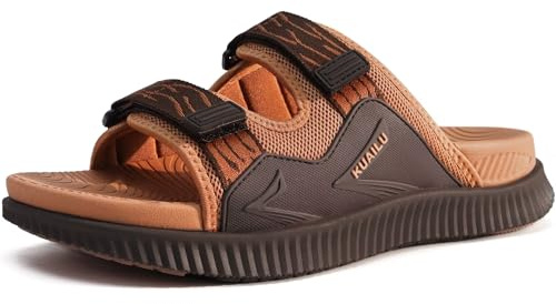 KuaiLu Sandales Hommes Confortable Sport et d'extérieur Orthopedique Plateforme Sandale