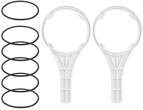 6pz O Ring Filtro Acqua con 2 Chiavi per Big Blue, 9,2cm Diametro Esterno O-ring Alloggiamenti per Filtri Dell'Acqua a Osmosi Inversa Compatibili con Big Blue Pentair Pentek