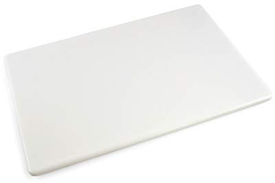 Commercial Plastic Cutting Board, NSF - 18 x 12 x 0.5 inch (White)