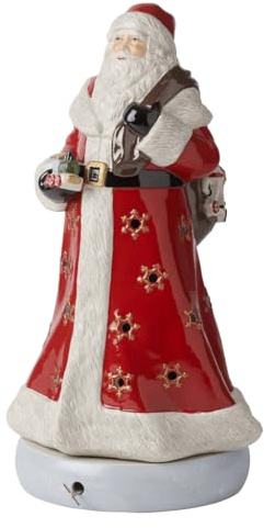 Villeroy & Boch Christmas Toys Memory Caja de música Figura Papá Noel, Porcelana, Rojo