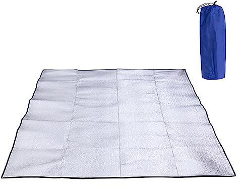 Tent Blanket,YIWENG Ultralight Waterproof Camping Mat Picnic Blanket Beach Mattress Sleeping Pad Aluminum Foil EVA Foam Mat Tent Sleeping Mattress, 1M