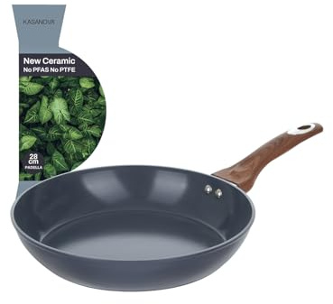 KASANOVA Padella 28 cm in ceramica ottanio New Ceramic