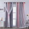 XiDi Tende Oscuranti - Tende Ritagliate a Stelle per Camera da Letto Bambina Bambini Soggiorno Arcobaleno Tendaggi con Occhiello per Finestre, 2 Pannelli 87×160 cm Pink LightgreyGrey/86/160/2 IT