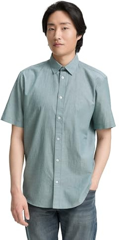 TOM TAILOR herrskjorta, 38459 – Jasper Green Chambray, XL