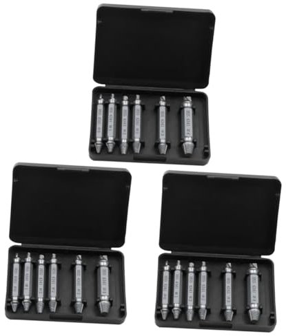 UKCOCO 18pezzi Estrattori Per Bulloni Danneggiati Estrattori Punte Per Rimuovere e Bulloni Rottati Compatibili Chiusura Facili e Usare