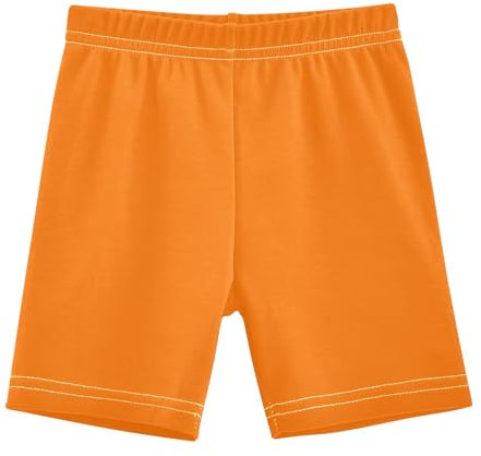 Sun Orange Cartwheel Shorts für Mädchen, Fahrrad-Shorts, Baumwolle, Unterkleid, Biker-Shorts, Sonnenorange, 140