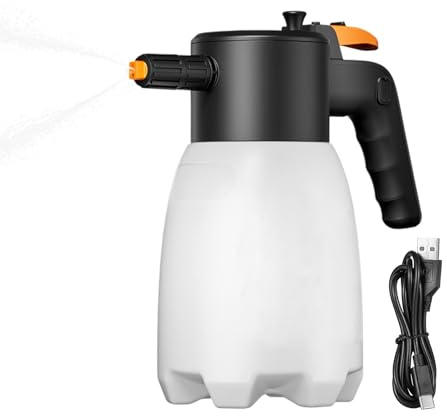 Hiemible Pulvérisateur en Mousse de Voiture - pulvérisateur en Mousse de Savon Automobile, Dispositif de Nettoyage Portable Rechargeable de 1,8 L pour Le Jardin Patio de la fenêtre de Moto