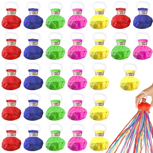GBKDQQ 30 serpentinas bombas, serpentinas para lanzar confeti, serpentinas para fiestas, serpentinas de cumpleaños para cumpleaños, bodas, fiestas de Año Nuevo, actuaciones mágicas