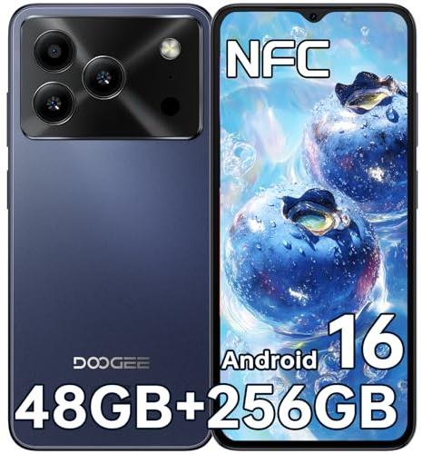 DOOGEE Note 56 Plus Andriod 16 Smartphone, 48GB+256GB/2TB Telefono Cellulare 6150mAh, 6,56HD+ Cellulari e Smartphone ultrasottile 8,45mm, Fotocamera 50MP+8MP, NFC/Impronta Digitale/Doppia SIM/GPS/OTG