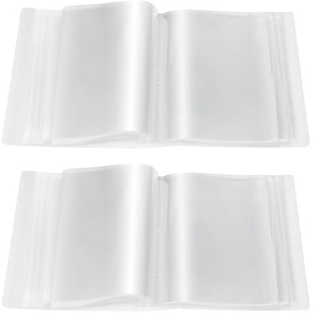 Keboyoe 2 Piezas A6 Mini album postales 11x15cm Fundas Fotos Archivador Miniálbum de Fotos Transparente 200 Bolsillos Transparentes para Fotos y Tarjetas Postales