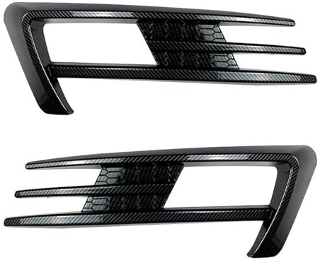 Front Bumper Spoiler Lip For Vw For Golf 7 For Golf 7.5 MK7 MK7.5 For TSI For TDI 2x 2012 To 2019 Front Bumper Lip Fog Light Lamp Grille Cover Trim By ABS(Carbon Look1)