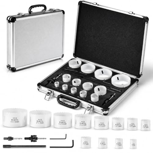 TLGREEN M42 Bimetall hålsågs-set 18 stycken, hålborr Ø 19 mm – 83 mm borrkrona