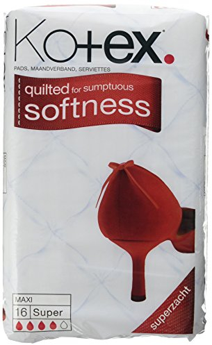Kotex Maxi Super 16 Sanitary Towels, Pack of 5