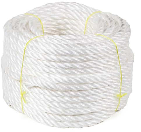 Flandria Corde Polypropylène Ø 6 mm x 100 m Charge de Rupture 560 Kg, Blanc