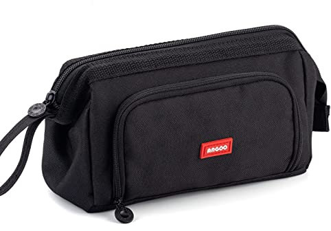 EASTHILL Federmäppchen mit grossem Pencil case Tragbare Stifttasche Tragbare kosmetisches Office High School Organizer College Studentin Mädchen Jugendliche Mädchen-Schwarz