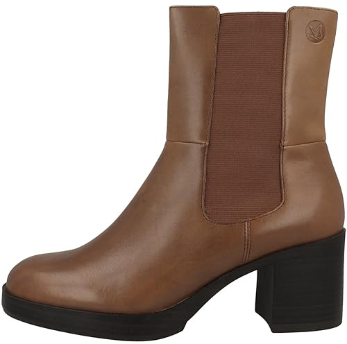 CAPRICE 9-25325-41, Botines de tacón con cordones para Mujer, Marrón (Cognac Nappa), 38 EU
