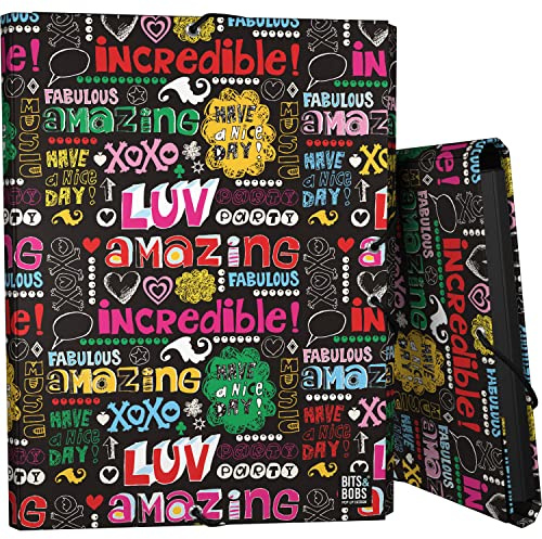 Grafoplás | Dossier 3 rabats | Carton doublé | Couverture rigide | Taille Folio | Design Bits&Bobs Pop Up Design, Nice Day | Certifié FSC