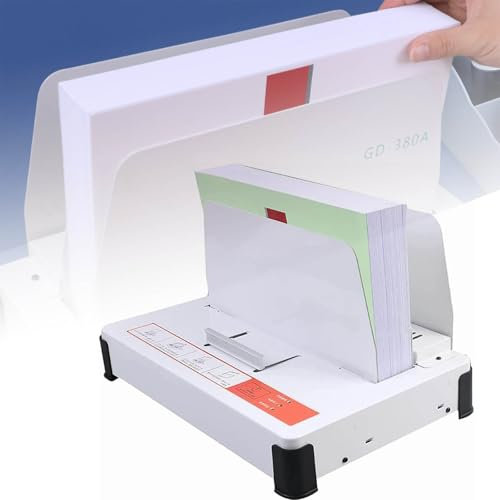 POCDOKYZ A4 Thermobindegerät, 100 W automatisches Bindegerät, Bindedicke: 1–50 mm, Breite: 310 mm, automatische Klemme, für Ausschreibungen, Versicherungsverträge,White