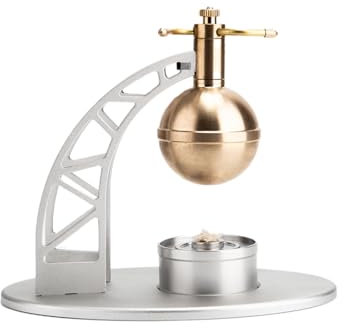 ToyGhillied STEM Dampfmaschine Bausatz für Erwachsen, Heros Motor Ball Metall Stirlingmotor Bausatz Läuft mit Alkohollampen, Dampfmaschine Modell für Wissenschaftliche Experimente (Silber)
