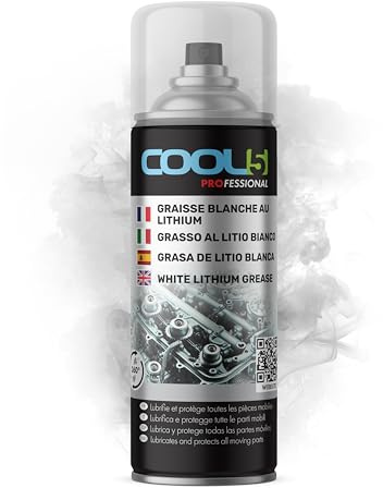 COOL5 Vitt litiumfett - Vitt litiumfett i sprayform, långvarigt smörjmedel 400 ml