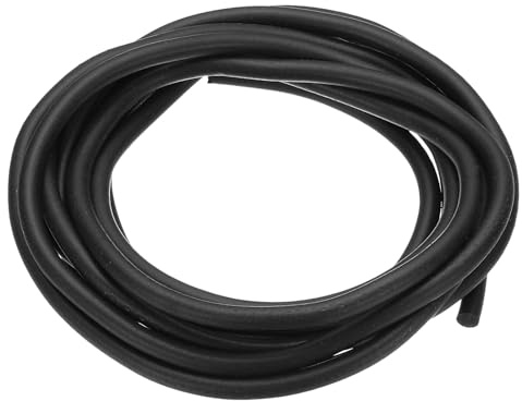 PATIKIL Silicone Foam Seal Strip, 3 M(9.8FT) 6mm(0.24) Dia Backer Rod Round High Density Solid Sponge Rubber Weather Stripping Cord for Sealing Gap Blocker Insulation, Black