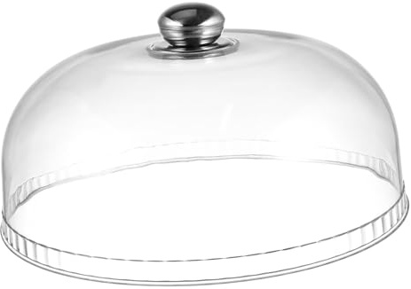 CIYODO Transparente para Alimentos Campana Plástica para Tartas y Snacks Tapa Polvo con Asa Ergonómica y para Lavavajillas para Fiestas y Bodas