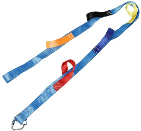 Gogogmee Scala di Corda per Arrampicata 2 Metri 6 Gradini, Corda da Arrampicata Resistente per Esterni, Accessori per Set da Gioco All’Aperto, Miglioramento Capacità Motorie e
