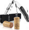 CORKAS Cavatappi Professionali Apribottiglie Vino, Cavatappi da Sommelier, Tagliacapsule, Cavatappi del Cameriere Apri Bottiglia