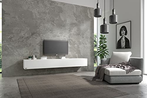Wuun® TV Lowboard TV Board hängend I 100cm-280cm I Hängeschrank Wohnwand/Somero Weiß-Matt I 240cm