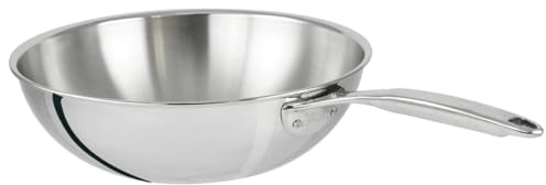 Cristel Wok28Cpfsk Wok 28 Cm Inox Castel Pro Sans Couvercle