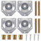 DOITOOL 4 piezas Placas de montaje de pierna inclinada de 14 grados muebles placas de fijación de la pierna soportes T-placa M8 patas de sofá con pernos de suspensión, convertidores, tornillos