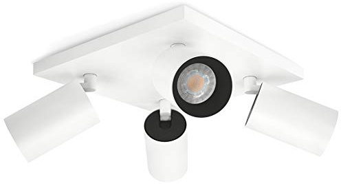 SSC-LUXon ALVO Deckenstrahler 4 flammig verstellbar mit fourSTEP Dimmen ohne Dimmer LED GU10 5W warmweiß - Deckenlampe 230V