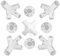 Rawisu Pièces de Rechange pour Tente auvent pavillon, Accessoires pour Pieds de Tente auvent connecteur Central d'angle pour 3x3m pavillon extérieur Tente de Jardin Camping Partie