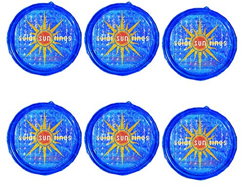 Solar Sun Rings UV Resistant Above Ground Inground Swimming Pool Hot Tub Spa Heating Accessory Circular Heater Solar Cover, SSRA, Sunburst (6 Pack)