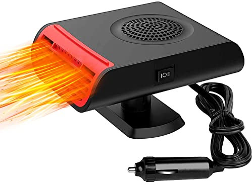 Leaflai Autoheizung, Heizlüfter Tragbare 12V Schnell aufheizender Defrost-Defogger, 2-in-1-Kühl- und Heiz-Plug-in-Zigarettenanzünder mit 360-Grad-Drehsockel